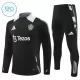 Manchester United Sudadera De Entrenamiento Niño Cremallera Cuarto 24/25 Negra