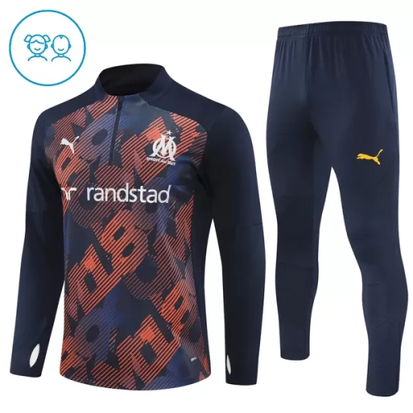 Olympique de Marseille Sudadera De Entrenamiento Niño Cremallera Cuarto 24/25 Navy