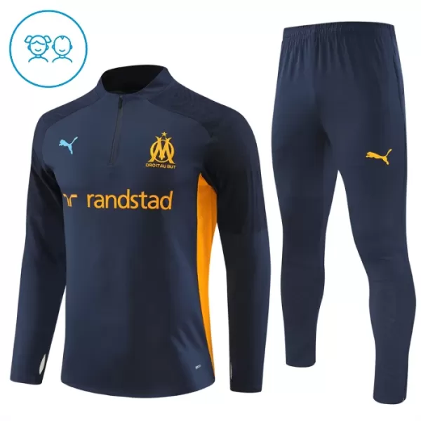 Olympique de Marseille Sudadera De Entrenamiento Niño Cremallera Cuarto 24/25 Navy