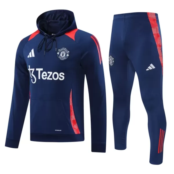 Manchester United Hoodie Sudadera De Entrenamiento Hombre 24/25 Navy