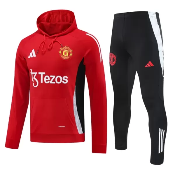 Manchester United Hoodie Sudadera De Entrenamiento Hombre 24/25 Roja