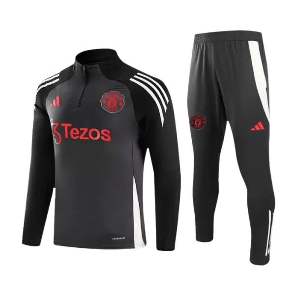 Manchester United Sudadera De Entrenamiento Hombre Cremallera Cuarto 24/25 Gris