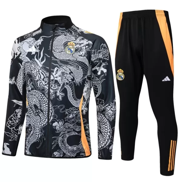 Real Madrid Dragon Conjunto De Chaqueta De Entrenamiento Hombre 24/25 Negra