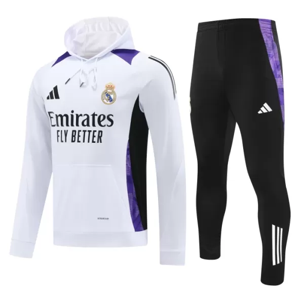 Real Madrid Hoodie Sudadera De Entrenamiento Hombre 24/25 Blanca