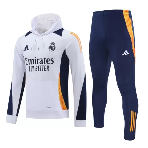 Real Madrid Hoodie Sudadera De Entrenamiento Hombre 24/25 Blanca