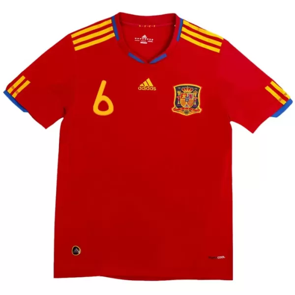 Camiseta España A. Iniesta 6 2010 Hombre Primera Retro