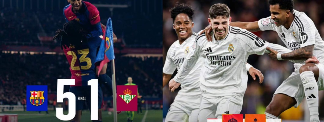 El Barcelona y el Real Madrid avanzan al top 8 de la Copa del Rey, y el enfrentamiento máximo se disputará nuevamente